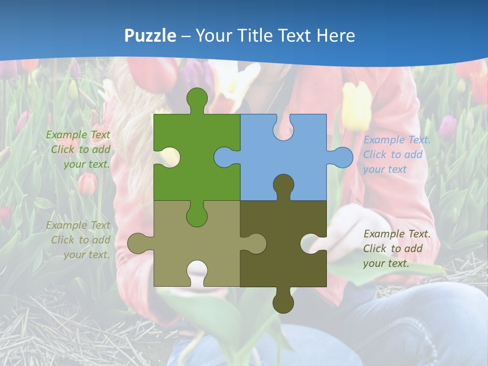 Female Field Plant PowerPoint Template