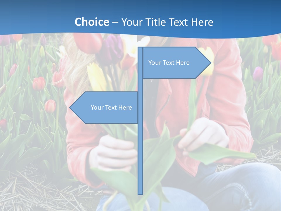 Female Field Plant PowerPoint Template
