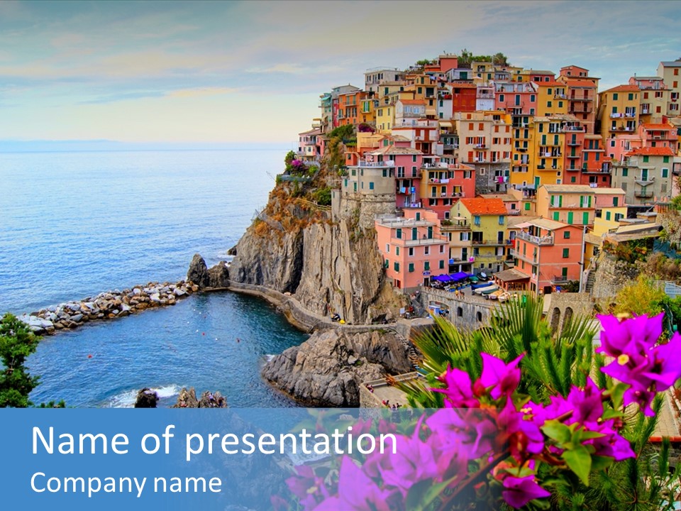 Sightseeing House Panoramic PowerPoint Template