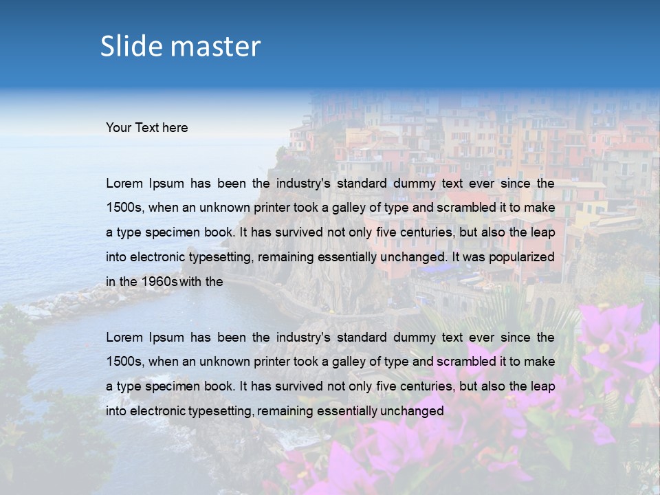 Sightseeing House Panoramic PowerPoint Template
