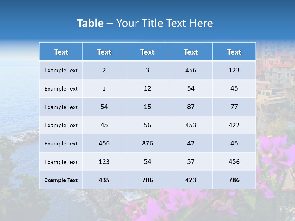 Sightseeing House Panoramic PowerPoint Template