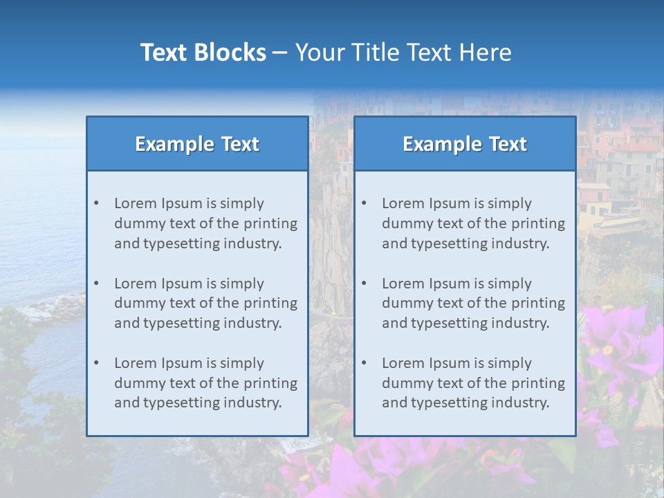 Sightseeing House Panoramic PowerPoint Template