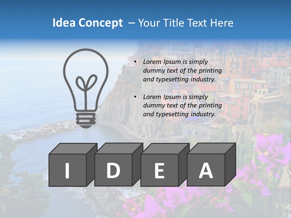 Sightseeing House Panoramic PowerPoint Template