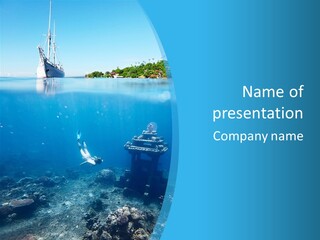 Snorkel Scene Fin PowerPoint Template