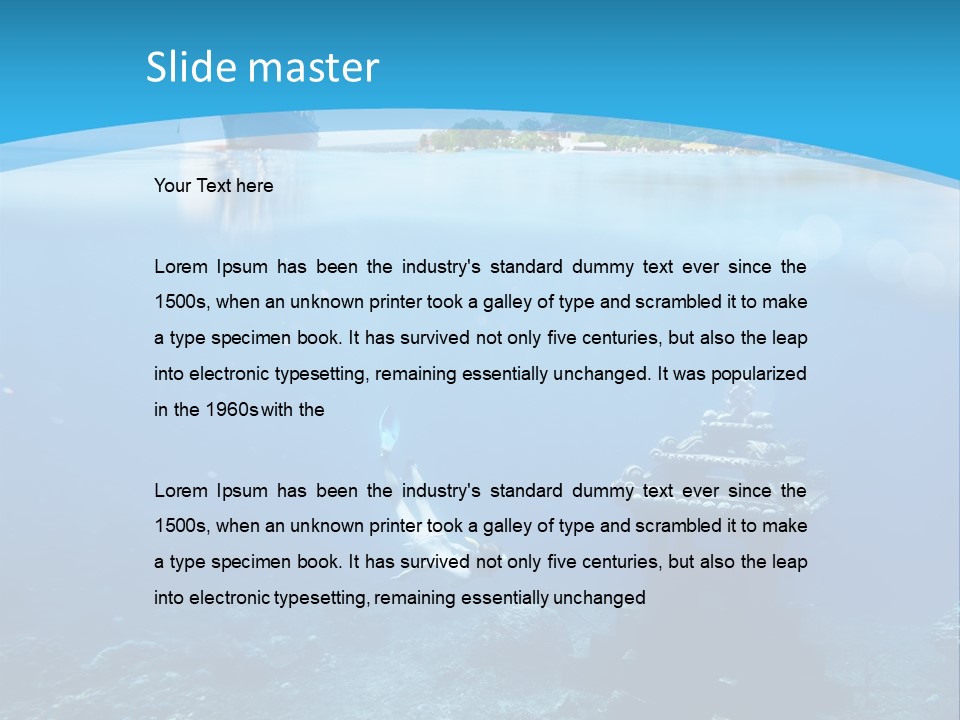 Snorkel Scene Fin PowerPoint Template