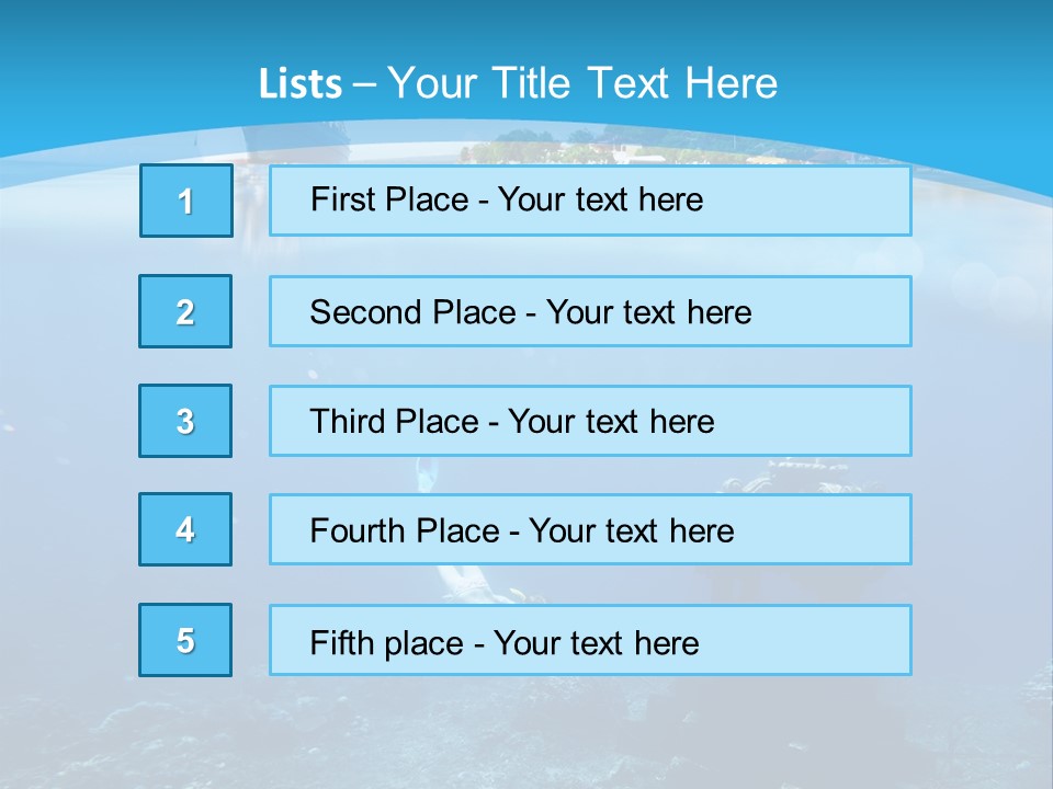 Snorkel Scene Fin PowerPoint Template
