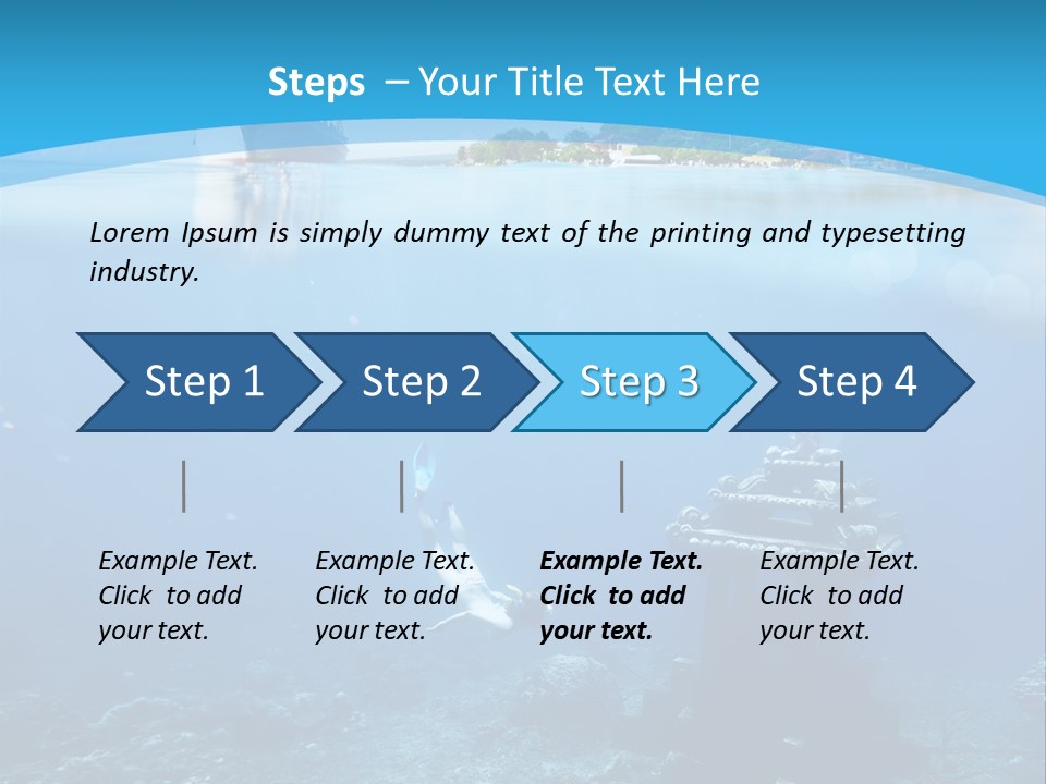 Snorkel Scene Fin PowerPoint Template