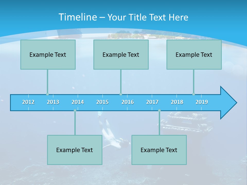 Snorkel Scene Fin PowerPoint Template