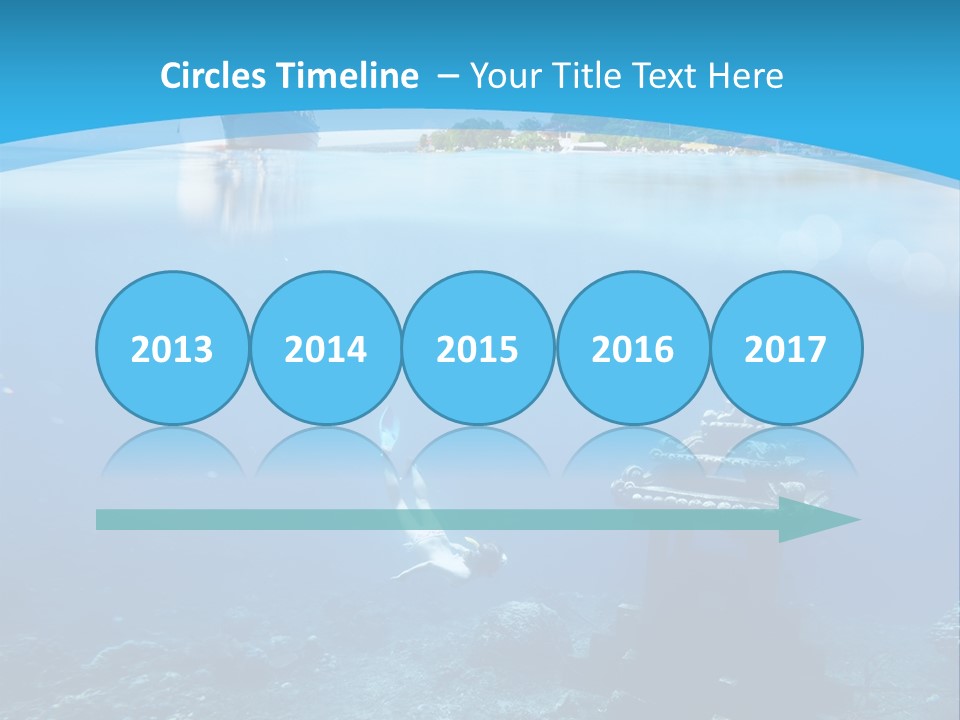 Snorkel Scene Fin PowerPoint Template