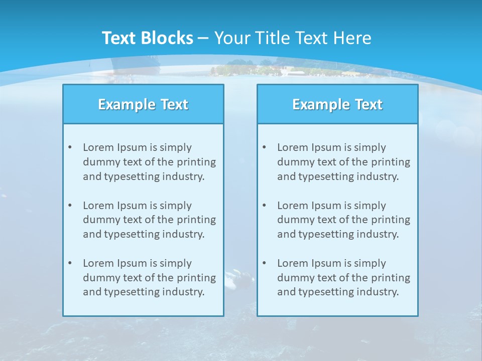 Snorkel Scene Fin PowerPoint Template
