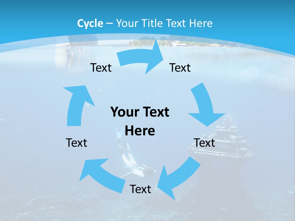 Snorkel Scene Fin PowerPoint Template
