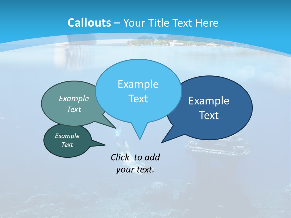 Snorkel Scene Fin PowerPoint Template