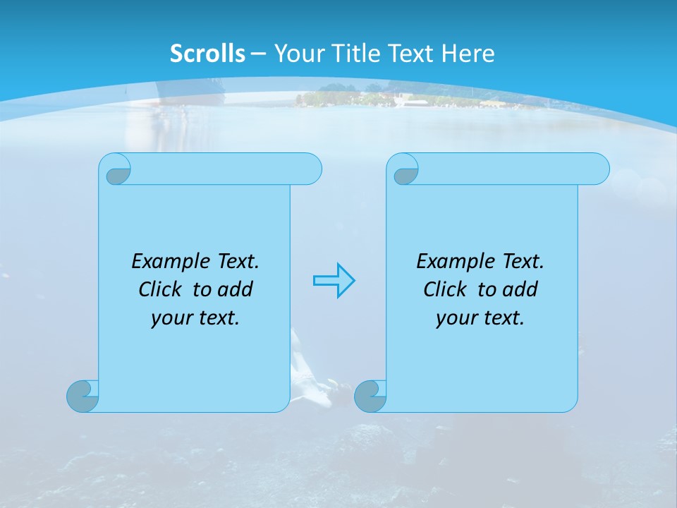 Snorkel Scene Fin PowerPoint Template
