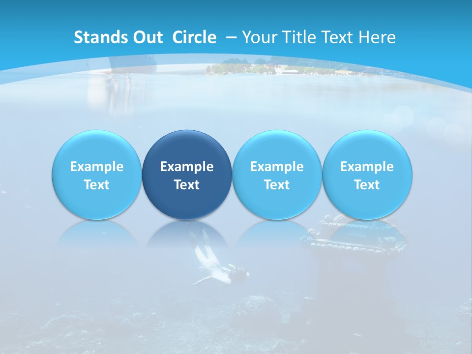 Snorkel Scene Fin PowerPoint Template