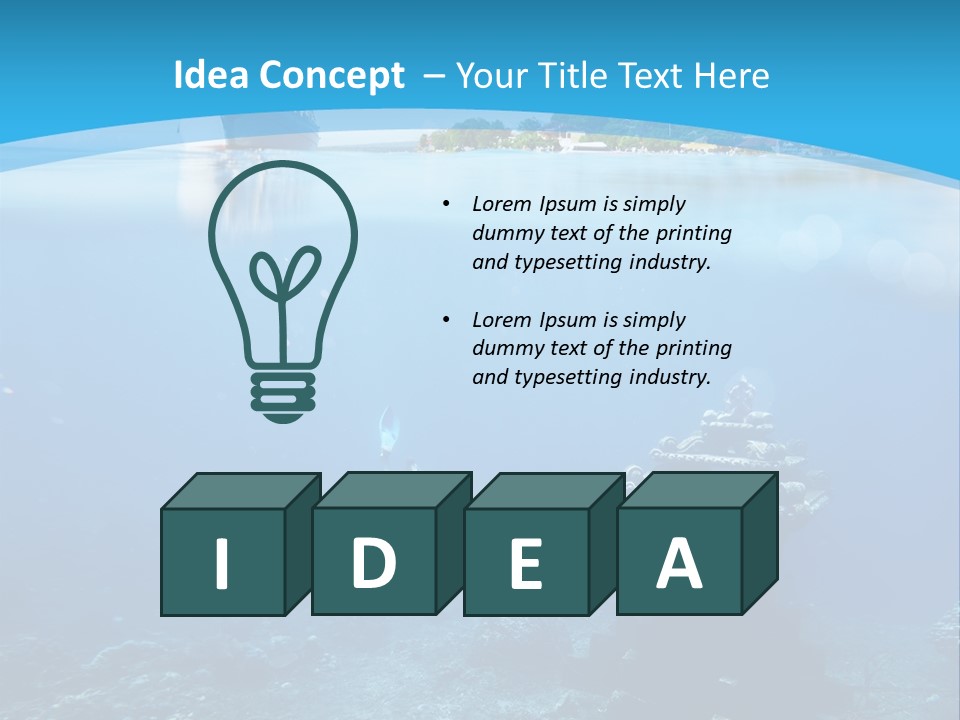 Snorkel Scene Fin PowerPoint Template