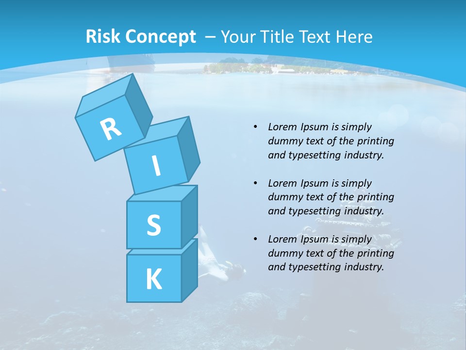 Snorkel Scene Fin PowerPoint Template