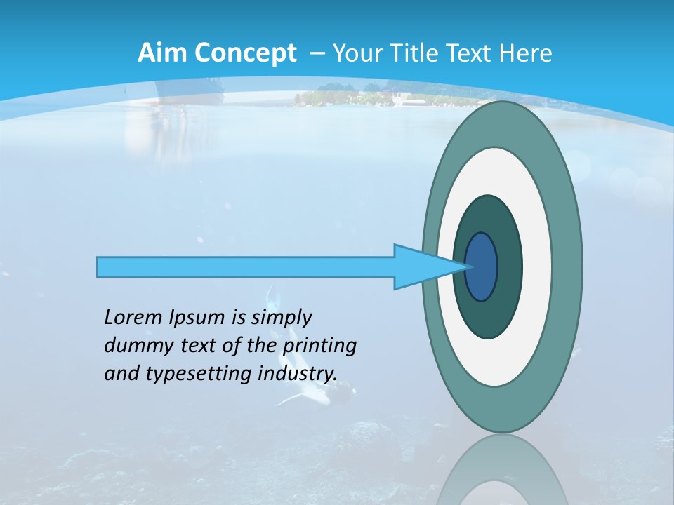 Snorkel Scene Fin PowerPoint Template