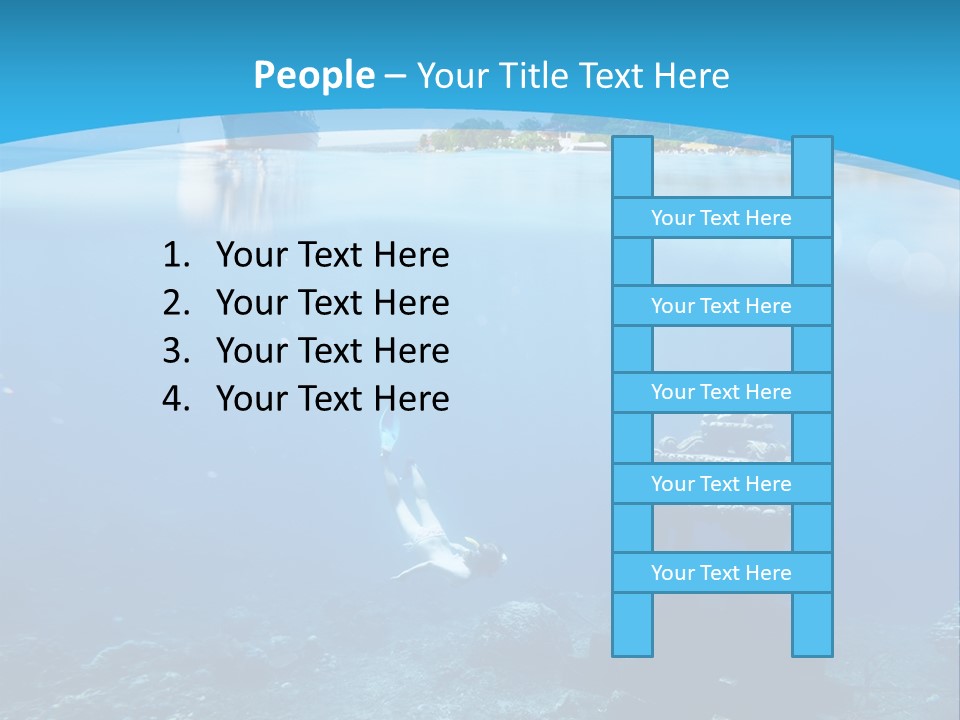 Snorkel Scene Fin PowerPoint Template