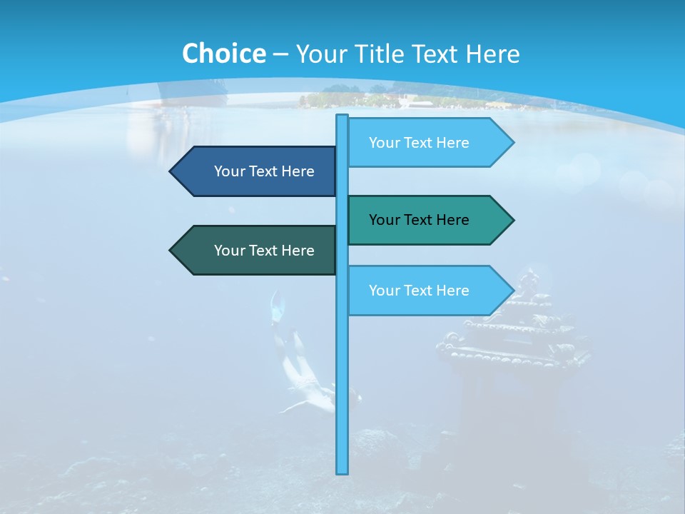 Snorkel Scene Fin PowerPoint Template