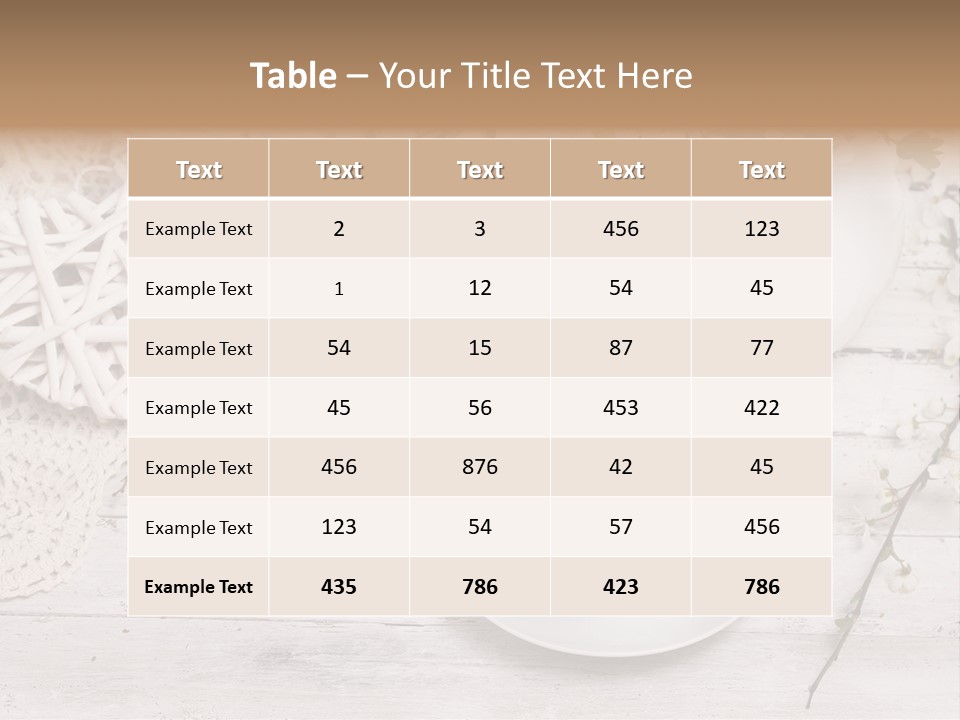 White Natural Texture PowerPoint Template