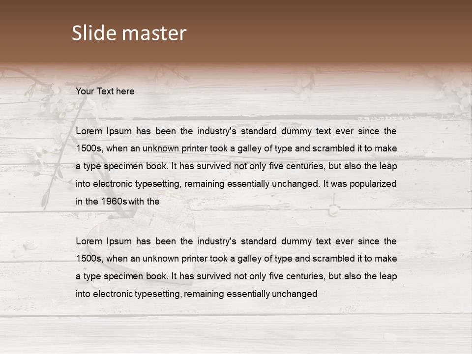 Card Texture Wooden PowerPoint Template