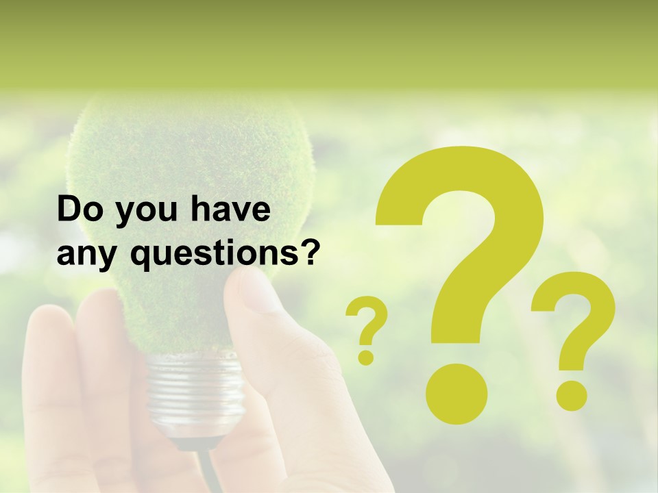 Consumption Green Renewable PowerPoint Template