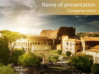 Flavian Italy Round PowerPoint Template