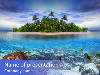 Travel Maldives Coastline PowerPoint Template