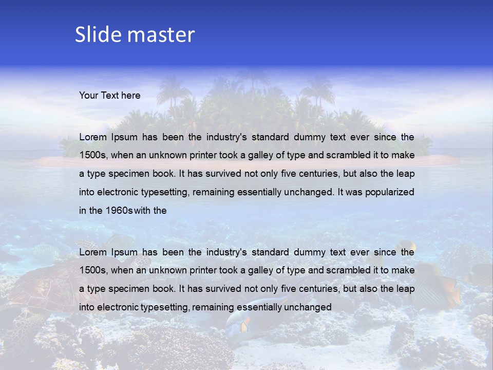 Travel Maldives Coastline PowerPoint Template