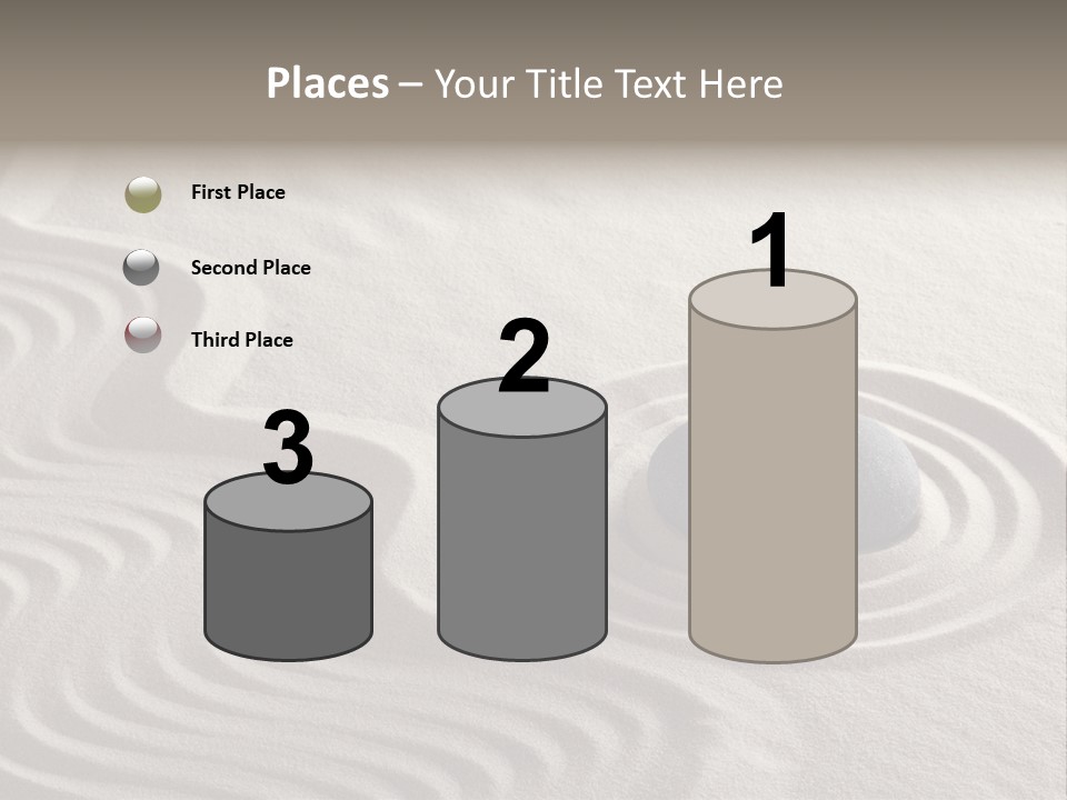 Sand Line Rock Garden PowerPoint Template