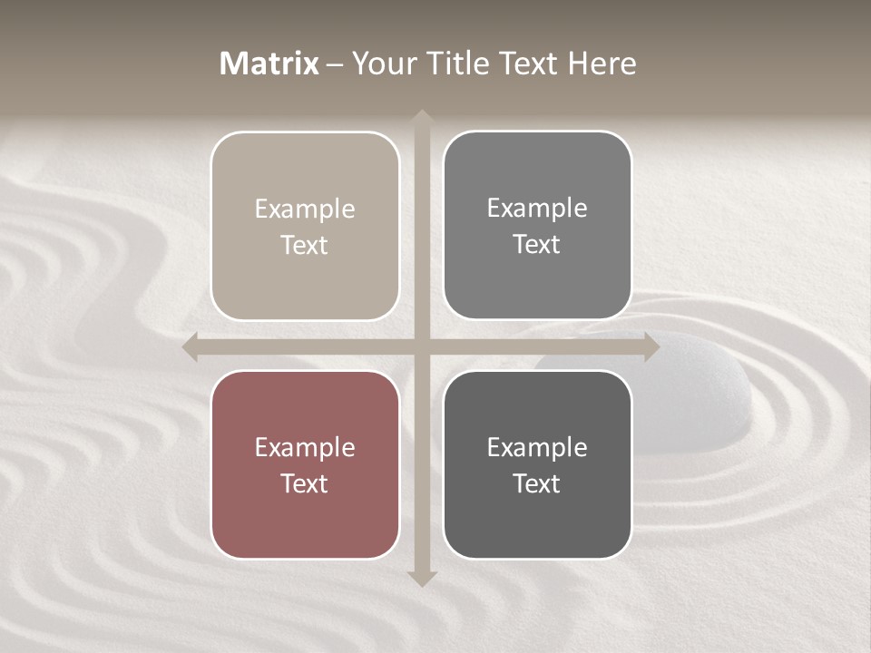 Sand Line Rock Garden PowerPoint Template