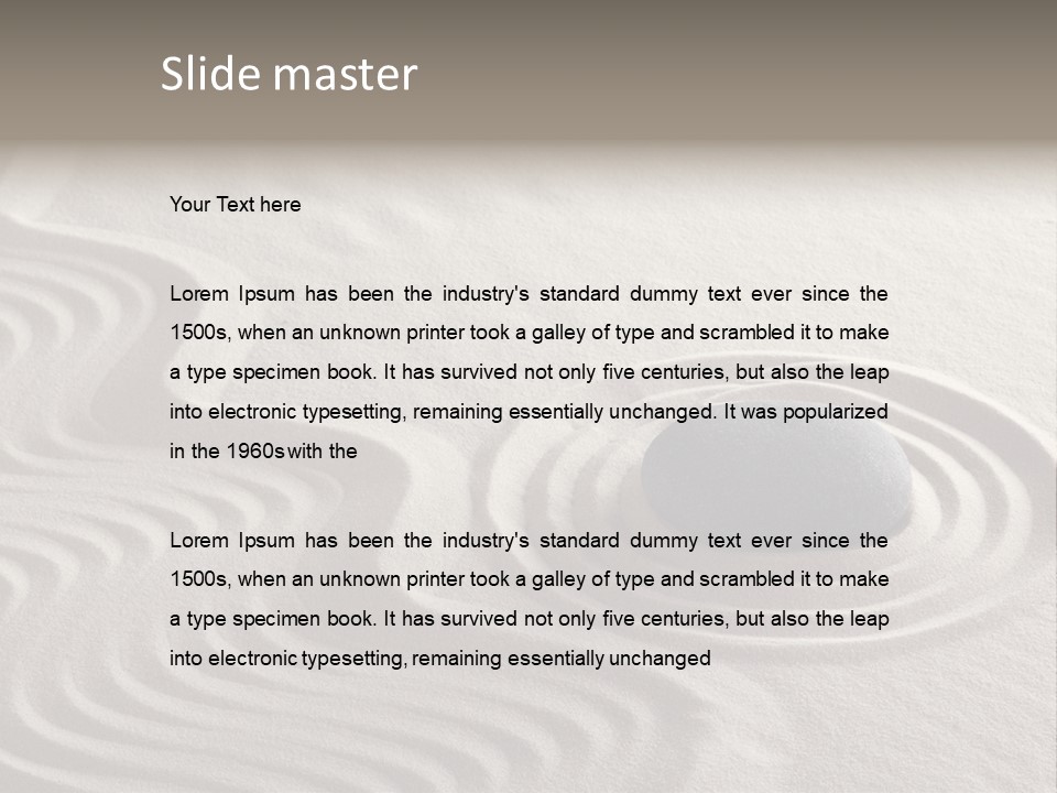 Sand Line Rock Garden PowerPoint Template