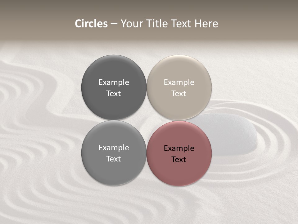 Sand Line Rock Garden PowerPoint Template