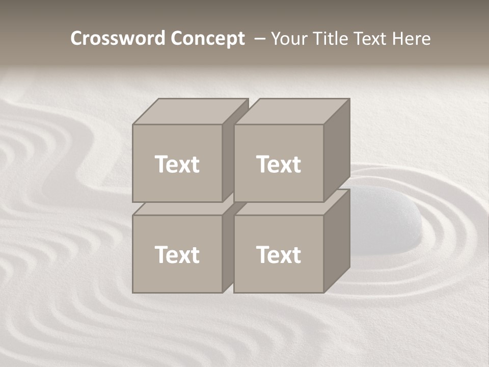 Sand Line Rock Garden PowerPoint Template