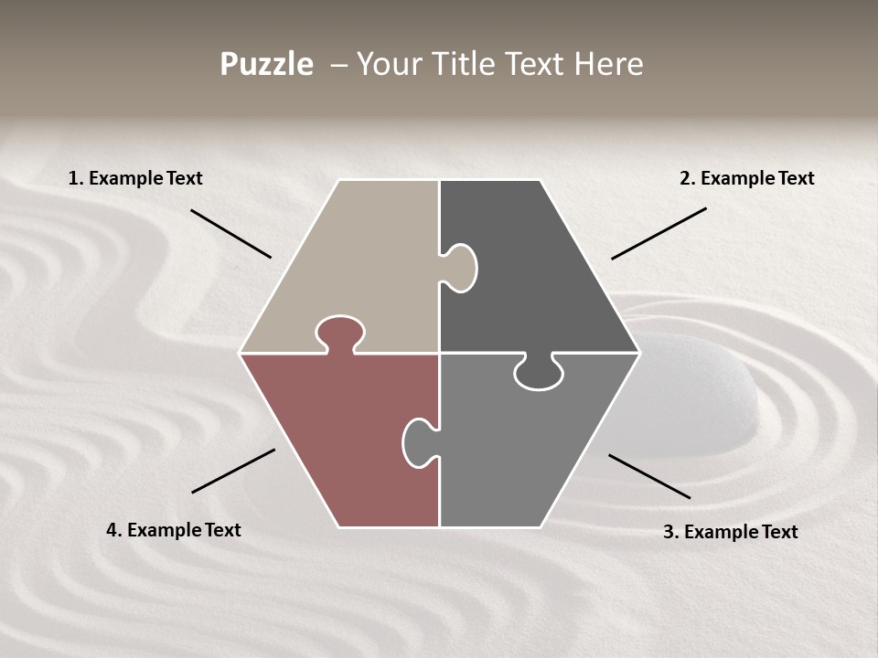 Sand Line Rock Garden PowerPoint Template