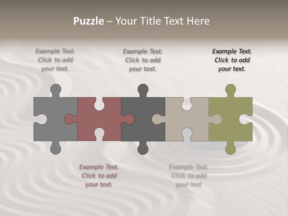 Sand Line Rock Garden PowerPoint Template