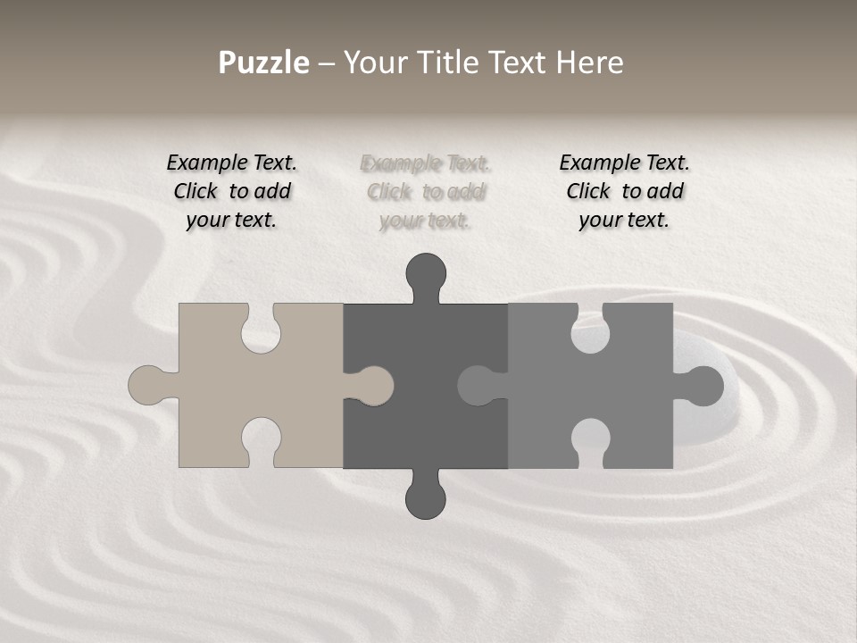 Sand Line Rock Garden PowerPoint Template