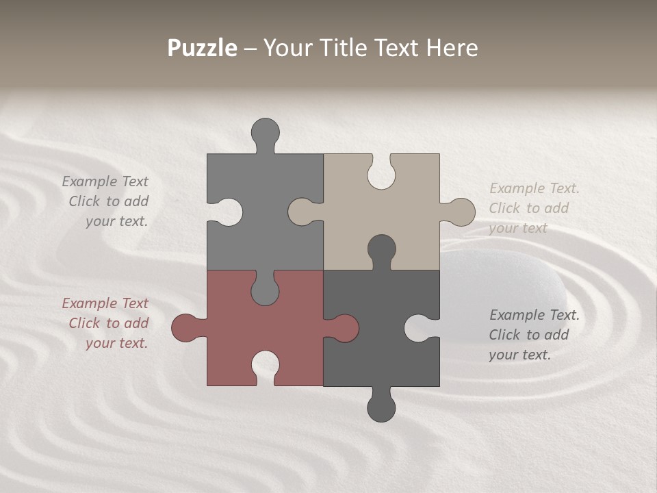 Sand Line Rock Garden PowerPoint Template