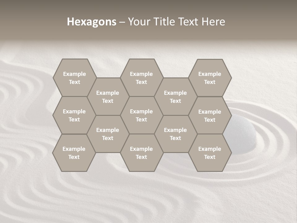 Sand Line Rock Garden PowerPoint Template