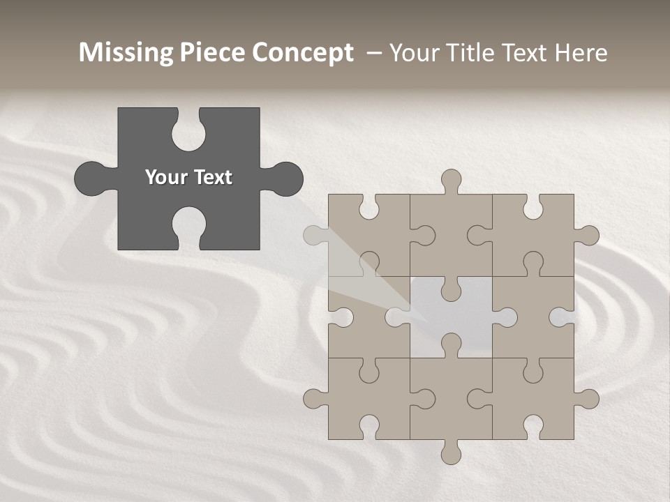 Sand Line Rock Garden PowerPoint Template