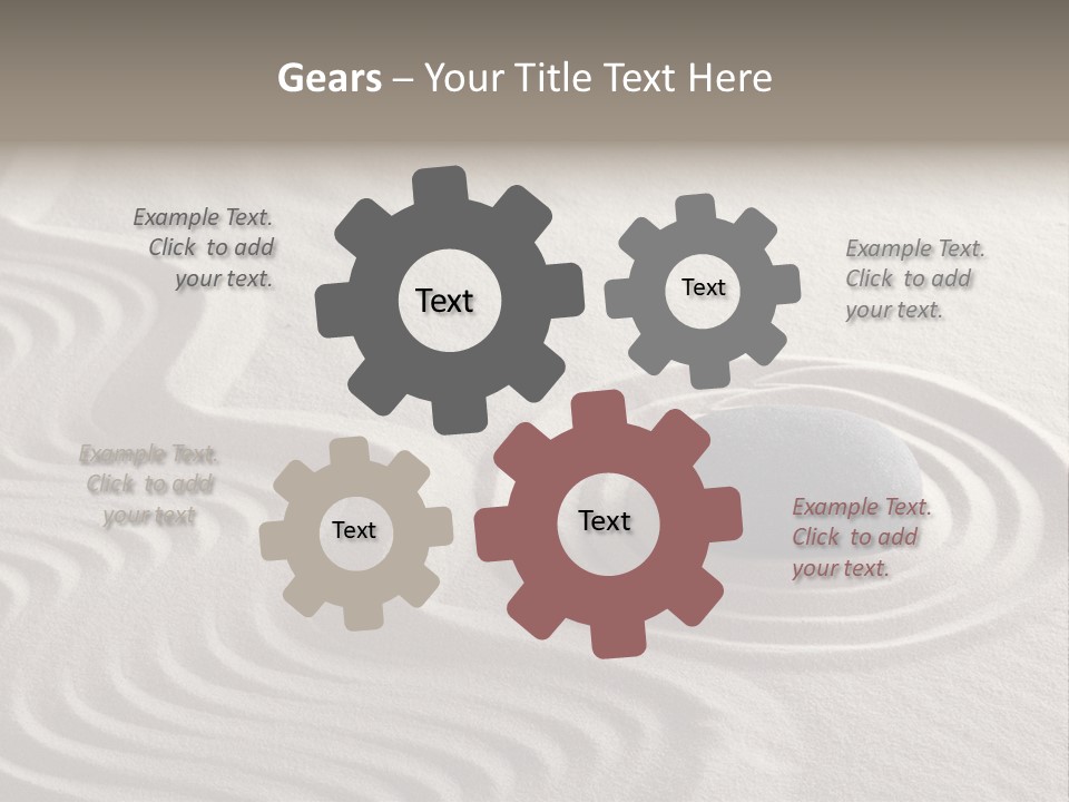 Sand Line Rock Garden PowerPoint Template