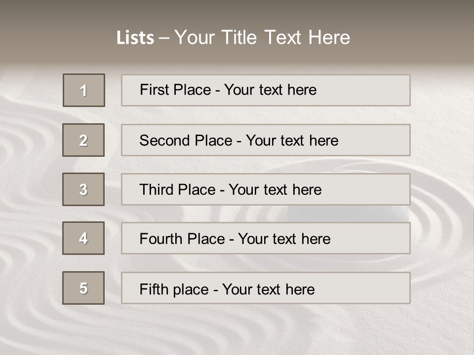Sand Line Rock Garden PowerPoint Template