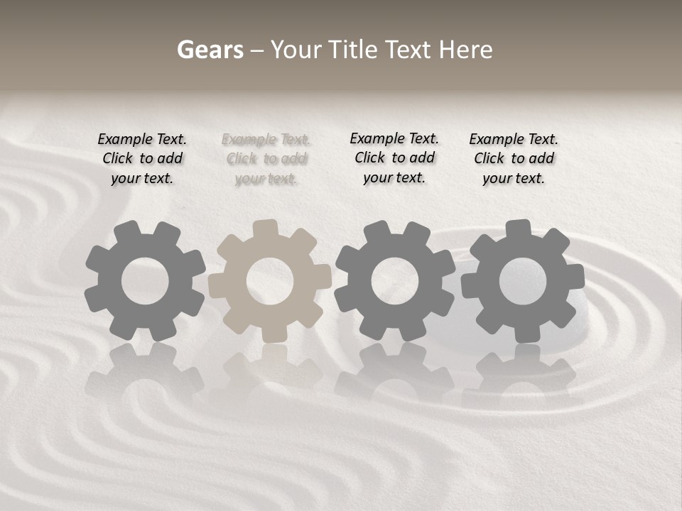 Sand Line Rock Garden PowerPoint Template