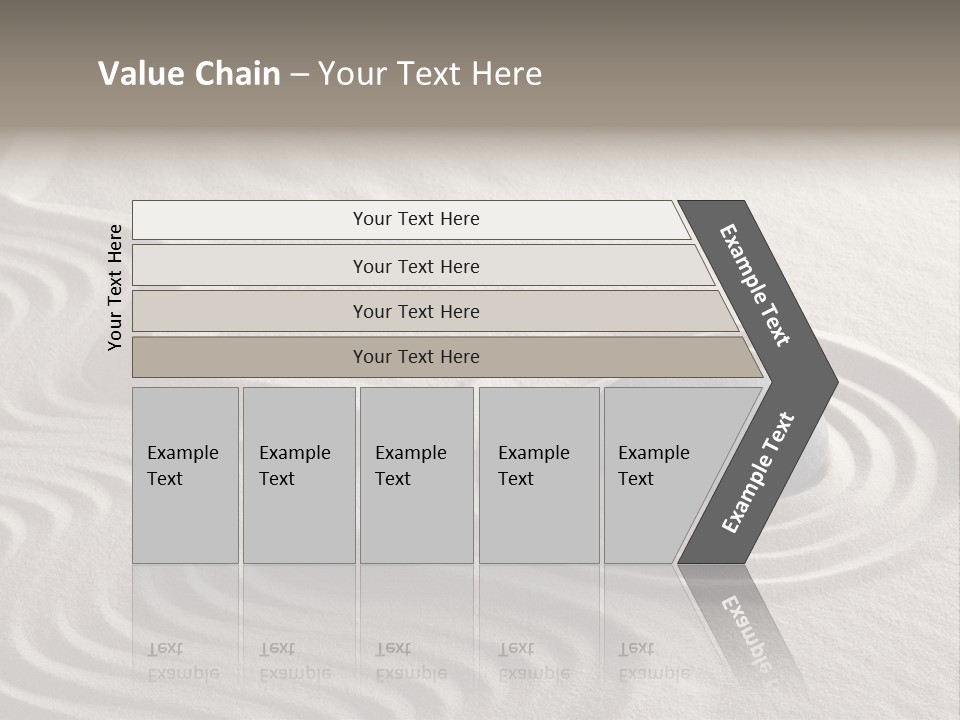 Sand Line Rock Garden PowerPoint Template