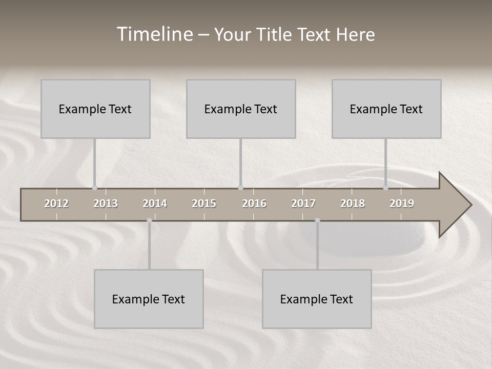 Sand Line Rock Garden PowerPoint Template