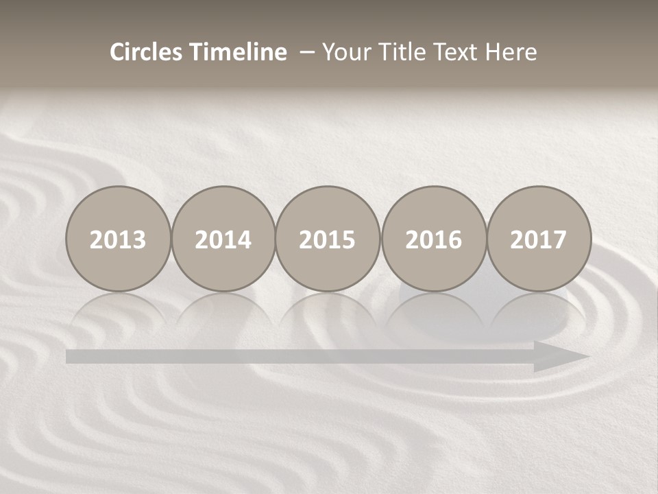 Sand Line Rock Garden PowerPoint Template