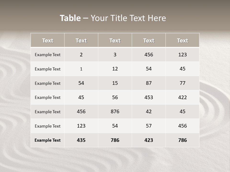 Sand Line Rock Garden PowerPoint Template