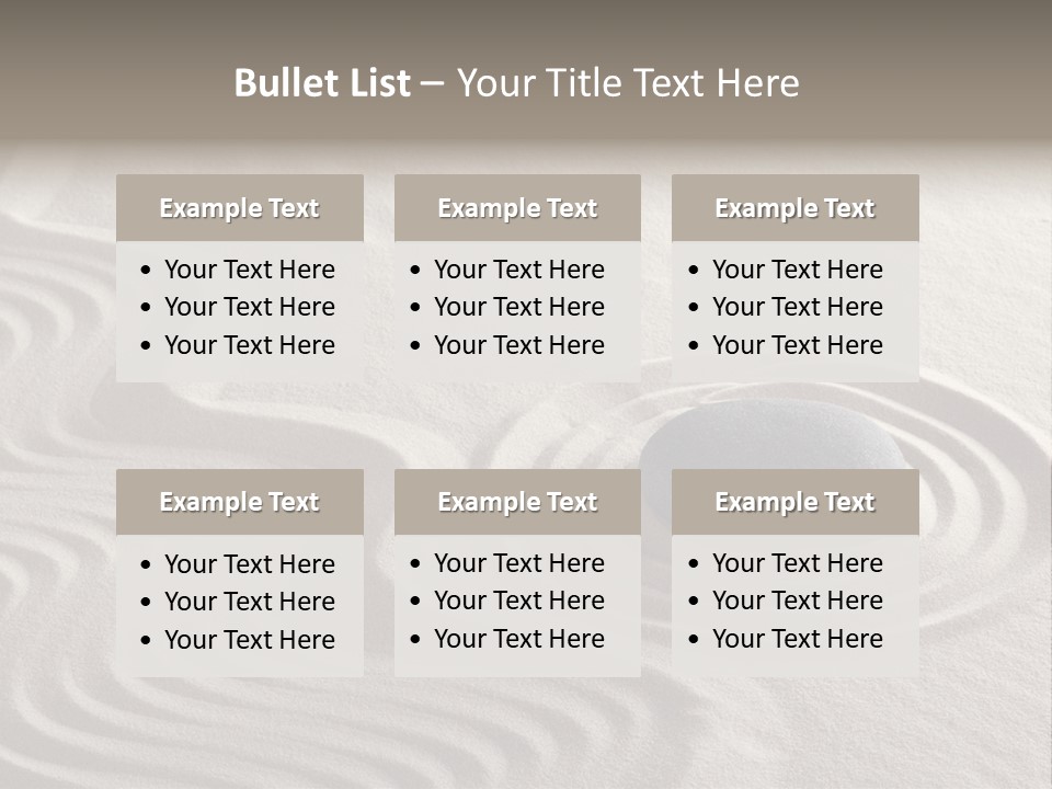 Sand Line Rock Garden PowerPoint Template