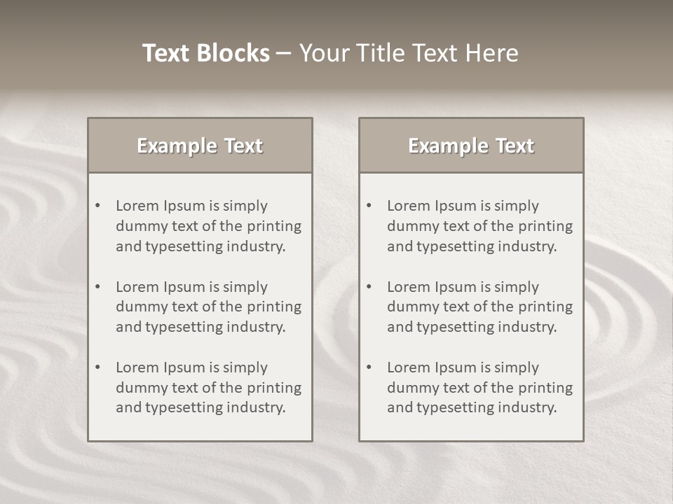 Sand Line Rock Garden PowerPoint Template