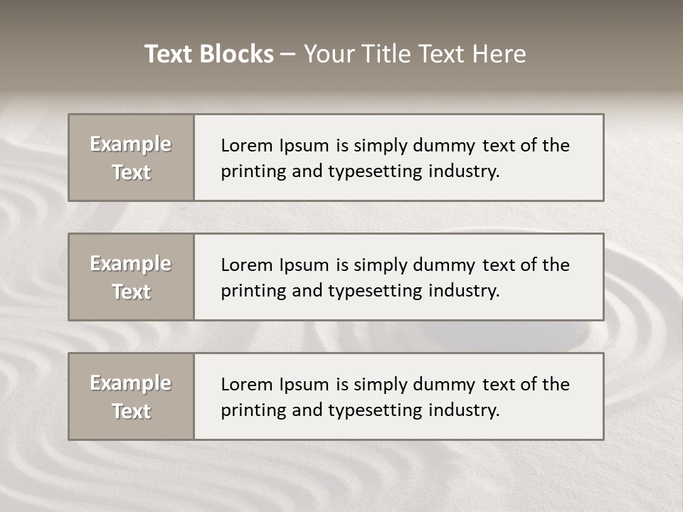 Sand Line Rock Garden PowerPoint Template